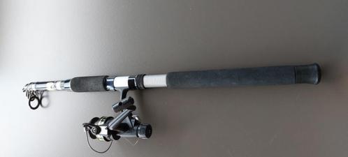 Stevige feederhengel 2,5 m met molen, Watersport en Boten, Hengelsport | Algemeen, Gebruikt, Werphengel, Ophalen