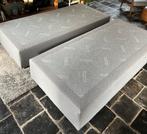 2 grijze boxsprings 90 x 200, Huis en Inrichting, Ophalen, Zo goed als nieuw