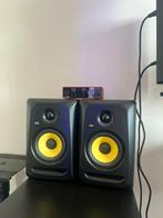 krk classic 5 2x+meegeleverde kabels xlr,voedingskabels, Computers en Software, Pc speakers, Ophalen, Zo goed als nieuw