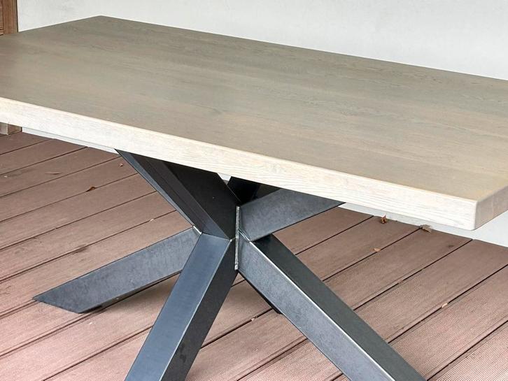 Eikenhouten eettafel 180x100 cm - moderne stijl, Huis en Inrichting, Tafels | Eettafels, Zo goed als nieuw, 100 tot 150 cm, 150 tot 200 cm
