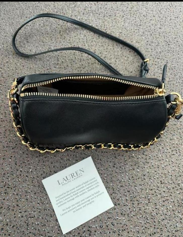Ralph lauren hand- en schoudertas (NIEUW) 💯% authentic, Handtassen en Accessoires, Tassen | Damestassen, Nieuw, Handtas, Zwart