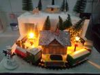 Zelfbouw kerstbaantje met werkende trein., Hobby en Vrije tijd, Modeltreinen | Overige schalen, Ophalen of Verzenden, Zo goed als nieuw