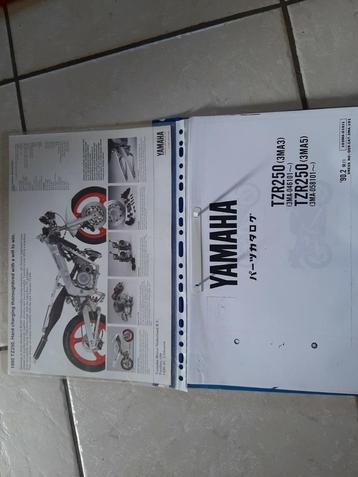 Yamaha tzr250 3MA3 folder en onderdelen lijst.