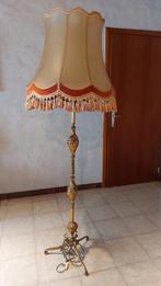 staande lamp koper/varkensblaas, Antiek en Kunst, Ophalen