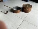 Marmite en cuivre et deux casseroles, Maison & Meubles, Enlèvement
