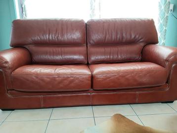 chateau d'Ax lederen sofa beschikbaar voor biedingen