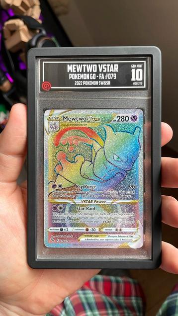 Rainbow Mewtwo VSTAR secret rare 10 GEM MINT beschikbaar voor biedingen