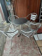 Aluminum tuin set 4 stoelen en tafel, Enlèvement