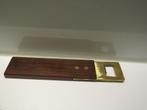 Vintage Deens Design flesopener rozenhout messing, Antiek en Kunst, Ophalen of Verzenden