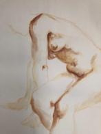 Naaktmodel - Grote tekening - 100 x 65 cm, Ophalen of Verzenden