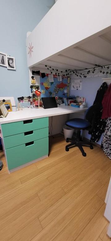 Lit mezzanine avec bureau IKEA Stuva, Enlèvement, Utilisé, Lit mezzanine