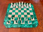 Jeu d’echecs en Malachite et Marbre, Enlèvement, Comme neuf