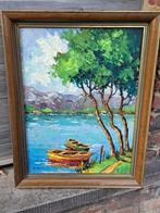 Huile sur panneau  signe Armand lacour, Antiquités & Art, Enlèvement ou Envoi