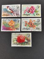 Antigua 1976 - bloemen, vogels (zonder jaartal), Ophalen of Verzenden, Gestempeld, Noord-Amerika