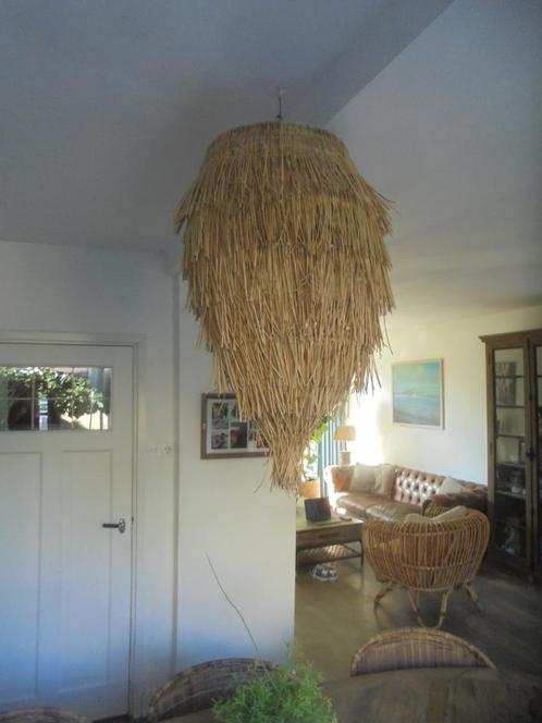 Splinternieuwe Ibiza/Boho Lamp Rotan Naturel van J-Line, Huis en Inrichting, Lampen | Hanglampen, Nieuw, 75 cm of meer, Overige materialen