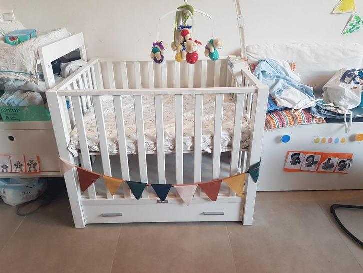 Box met lade van Bopita + bedomrander van Trixie, Kinderen en Baby's, Babyparken, Gebruikt, Rechthoekig, In hoogte verstelbaar