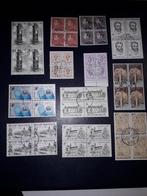 Lot Blokjes van 4 gestempeld, Postzegels en Munten, Ophalen of Verzenden