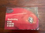 handleiding BMW K 100, Motoren, Handleidingen en Instructieboekjes, Ophalen of Verzenden, BMW