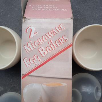 2 potjes eierkokers, nieuw voor in microgolfoven, beschikbaar voor biedingen