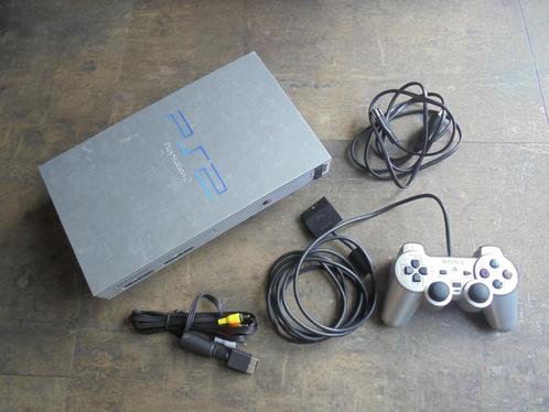 Sony PS2 spelconsole (zie foto's), Games en Spelcomputers, Spelcomputers | Sony PlayStation 2, Gebruikt, Phat, Zilver, Met 1 controller