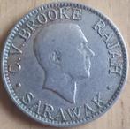 SARAWAK 10 CENT 1920H - CHARLES V. BROOKE - KM 16- LOW MINT, Postzegels en Munten, Munten | Azië, Ophalen of Verzenden, Losse munt