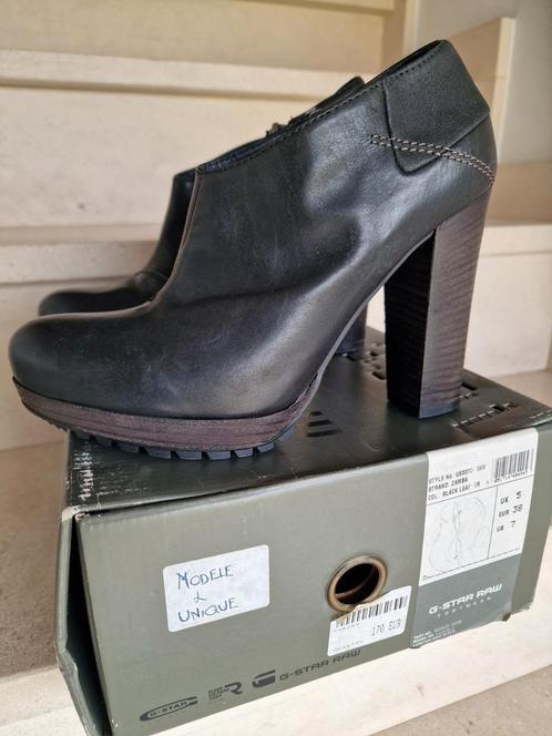 Nieuwe leren laarzen met hak - G-Star Raw - Maat 38-37, Kleding | Dames, Schoenen, Nieuw, Ophalen of Verzenden