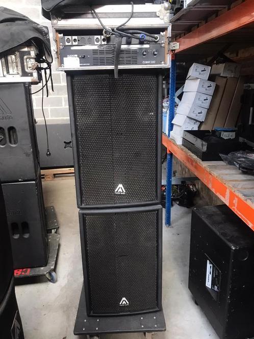 A vendre sonorisation enceinte - ampli - pieds - cable, Audio, Tv en Foto, Luidsprekerboxen, Gebruikt, Overige typen, 120 watt of meer