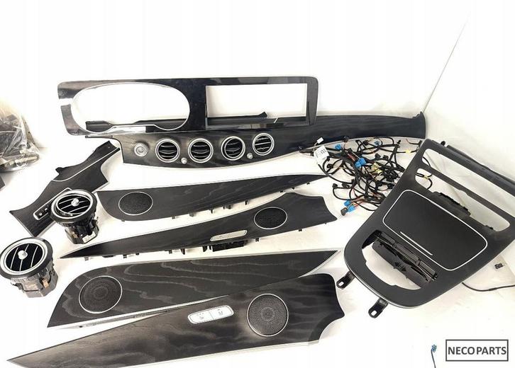 CONSOLE EN DEURDECORS E-KLASSE W213 HOUTVERLICHTE LED EUROPA, Auto-onderdelen, Carrosserie, Spatbord, Mercedes-Benz, Gebruikt