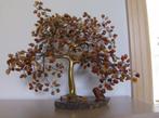 Edelsteenboom van barnsteen/amber op carneoolschijf, Handtassen en Accessoires, Edelstenen, Ophalen