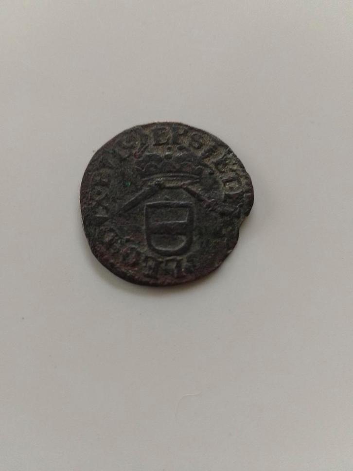 Munt Oord Liard Luik Max.van Beieren(1650-1688), Postzegels en Munten, Munten en Bankbiljetten | Toebehoren, Ophalen of Verzenden