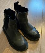 Kakigroene boots met zwarte boord - maat 31, Kinderen en Baby's, Kinderkleding | Schoenen en Sokken, Schoenen, Meisje, Ophalen of Verzenden