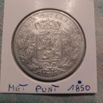 5 francs 1850 point Leop I zilver, Postzegels en Munten, Munten | België, Zilver, Zilver, Verzenden