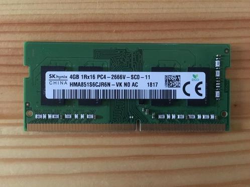 2x4GB Sodimm DDR4 2666 Mhz, Informatique & Logiciels, Mémoire RAM, Utilisé, Laptop, 8 GB, DDR4, Enlèvement ou Envoi