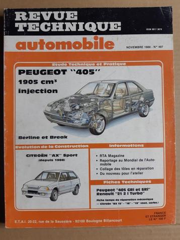 Revue technique automobile N497  Novembre 1988 beschikbaar voor biedingen