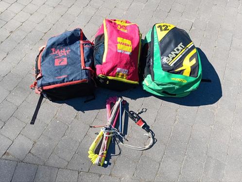 Complete F-One Bandit Kitesurf Set – 7m², 9m² & 12m² + Bar, Watersport en Boten, Kitesurfen, Gebruikt, Bar, Ophalen