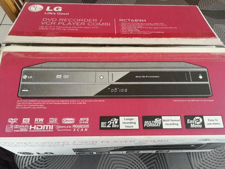 LG RCT-689H, TV, Hi-fi & Vidéo, Lecteurs vidéo, Comme neuf, Lecteur ou enregistreur VHS, Enlèvement