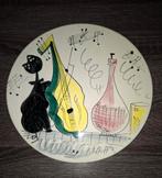 Grote vintage Mid-Century Italiaanse keramische taartbord, Enlèvement ou Envoi