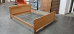 Tweepersoonsbed, Huis en Inrichting, Slaapkamer | Bedden, Ophalen, Beige, Tweepersoons, Zo goed als nieuw