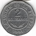 Bolivië : 2 Bolivianos 1991 KM#206.1 Ref 15030, Postzegels en Munten, Munten | Amerika, Ophalen of Verzenden, Zuid-Amerika, Losse munt