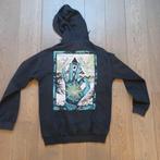 Zwarte hoodie met opdruk op rug maat XXS, Ophalen of Verzenden