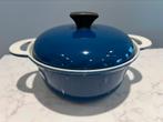 FE Belgium braadpan 20 cm blauw in heel goede staat, Gietijzer, Ophalen of Verzenden, Zo goed als nieuw, Keramische plaat
