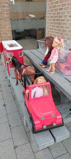 Our generation set met 3 poppen, auto en paardentrailer, Ophalen, Zo goed als nieuw, Babypop