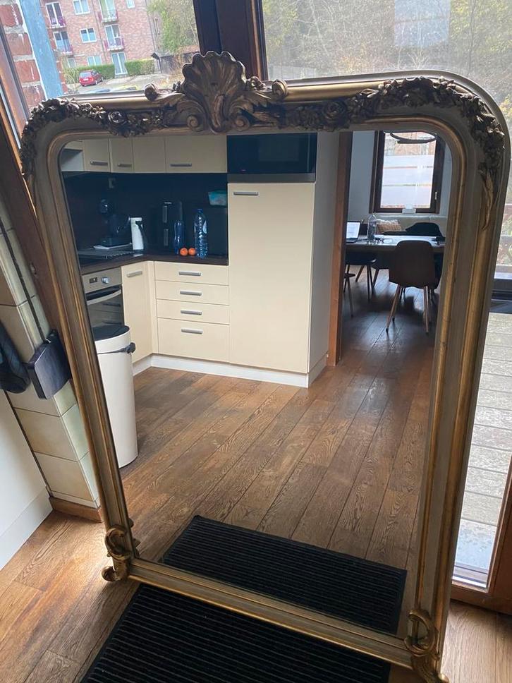 Grand miroir Louis Philippe, Antiquités & Art, Antiquités | Miroirs, 100 à 150 cm, 150 à 200 cm, Rectangulaire, Enlèvement