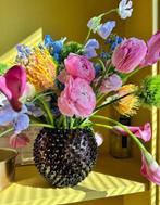 VIOLET HOBNAIL ROUND VASE, Antiquités & Art, Antiquités | Verre & Cristal, Enlèvement ou Envoi