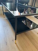 Table basse ÄSPERÖD, noir/verre noir, 115x58 cm, Huis en Inrichting, Tafels | Salontafels, Ophalen, 100 tot 150 cm, 50 tot 100 cm