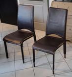 Lot de 8 chaises, Ophalen, Metaal, Gebruikt, Bruin