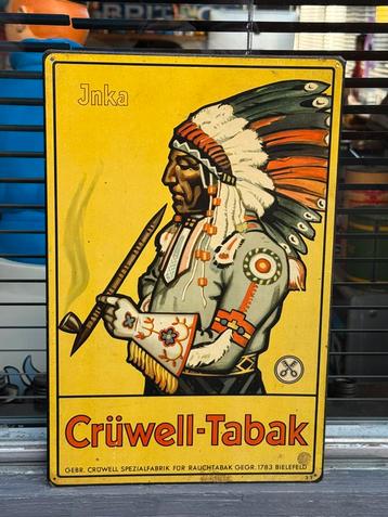 Cruwell Tabak oud reclamebord beschikbaar voor biedingen