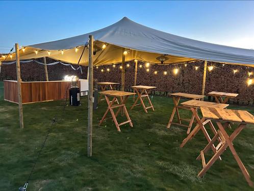 Stretchtent 10m op 6m te huur, Tuin en Terras, Partytenten, Zo goed als nieuw, Ophalen