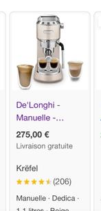 De Longhi Nespresso, Electroménager, Cafetières, Comme neuf, Tuyau à Vapeur, Café moulu, Machine à espresso