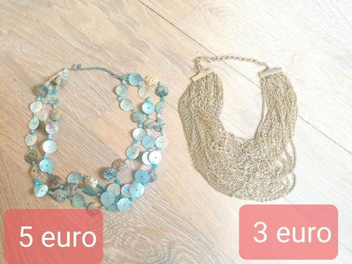 Fantasie halssnoeren, Handtassen en Accessoires, Kettingen, Gebruikt, Blauw, Ophalen of Verzenden